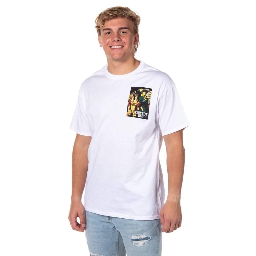 Cowboy Bebop Mens Spike & Faye Anime White Shirt New